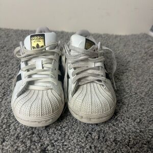 Adidas Kids White and Black Sneakers